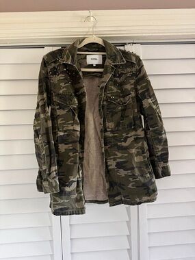 pistola Olive Camo Studded Utility Jacket